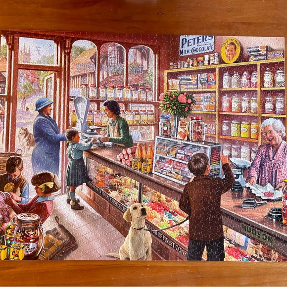 White Mountain Puzzle. Old Candy Store. 1000 Pieces. EUC. Jigsaw Puzzle - Picture 2 of 8